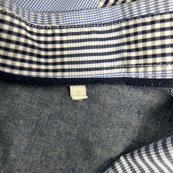 Tailored Originals Blue Plaid Long Sleeve Button Up Men’s Dress Shirt Size S - Picture 9 of 11